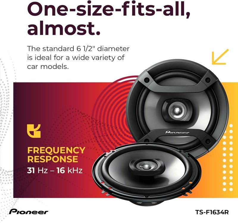 Pioneer TS-F1634R 6.5" 200W 2-Way Speakers - Image 5